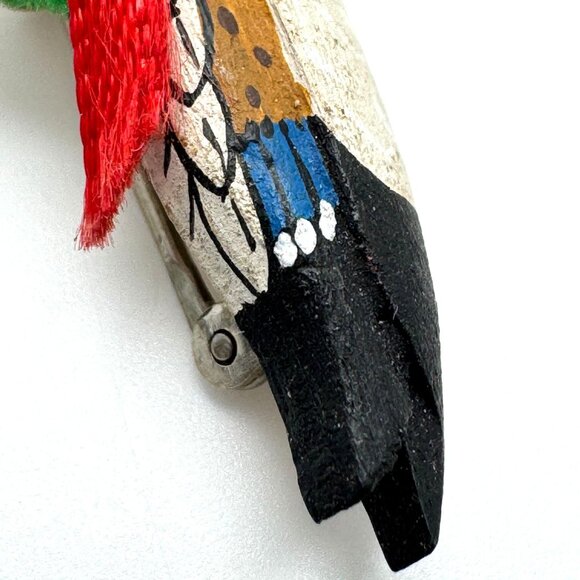 Vintage 1992 Beaks N Bills Hand-Carved & Painted Mallard Duck Pin Brooch - Picture 6 of 9